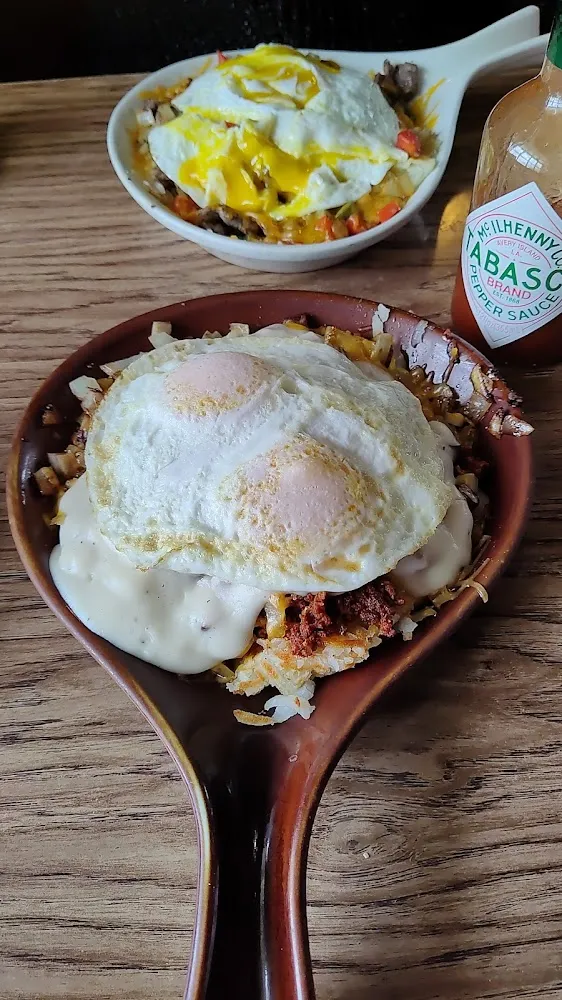 Supreme Skillet w Chorizo Overeasy Eggs and a Bit of Gravel